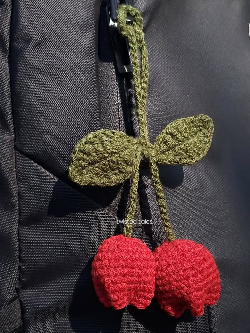 Crochet Tulip Bag Charm