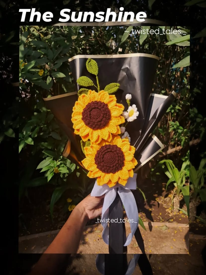 Crochet Sunflower Bouquet