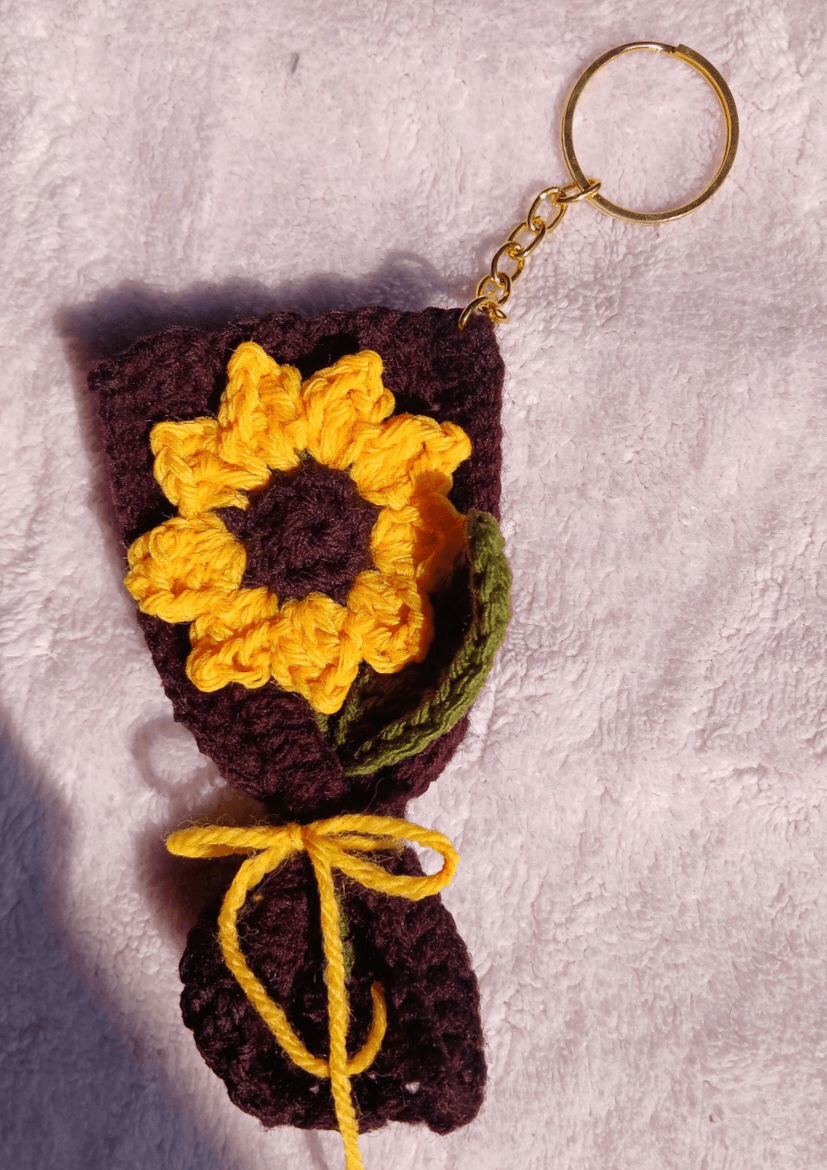 Mini bouquet keychain (sunflower)